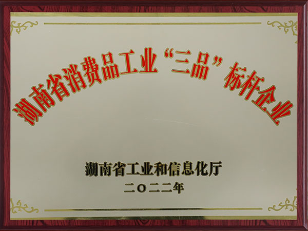 湖南省消費品工業(yè)“三品”標(biāo)桿企業(yè)2022年